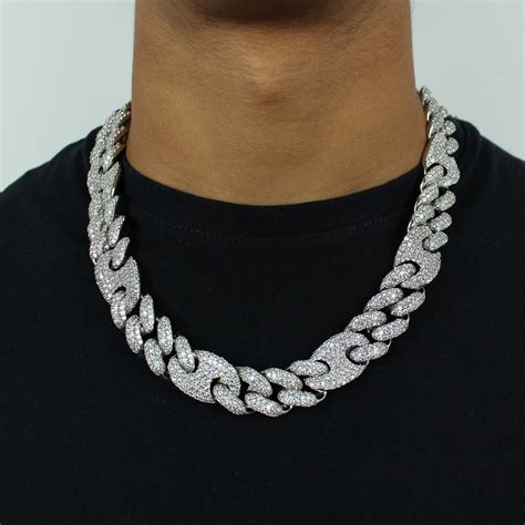 iced out gucci link chain|20mm Iced Out Gucci Link Chain in White Gold.